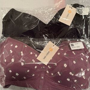 3 XL Daisy bras in Floral and Black.